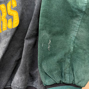 J- Vintage Green Bay Packers NFL Game Day Embroidered Logo Suede Jacket - XL
