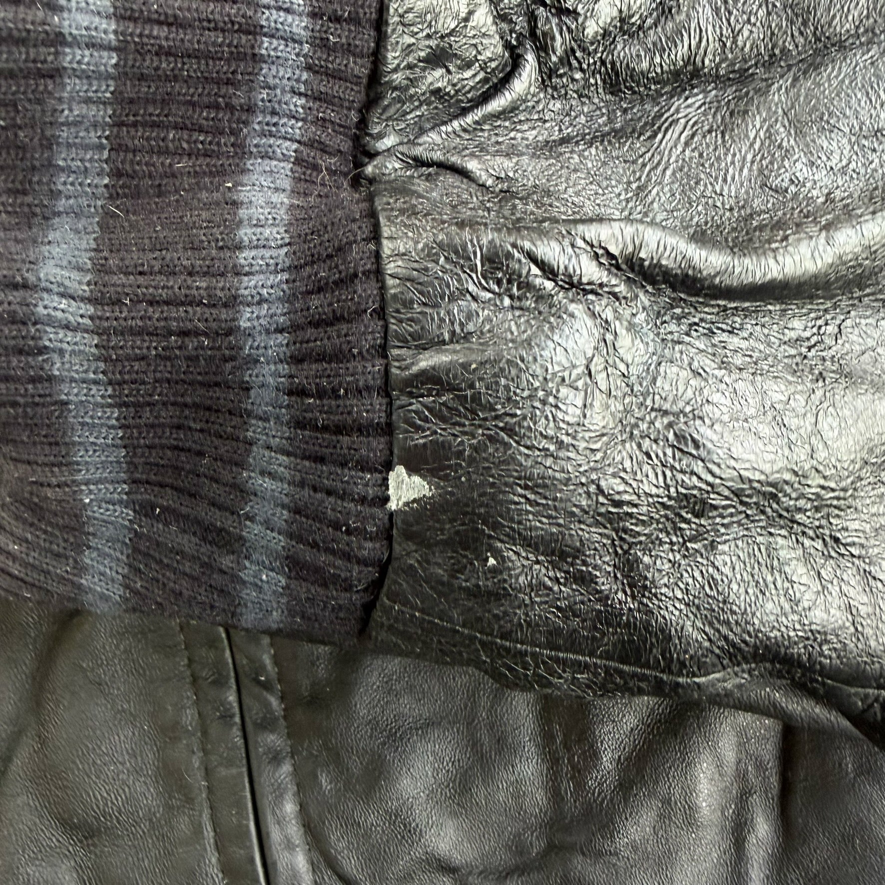 J- Vintage New England Patriots NFL Embroidered Logo Leather Jackets - XL