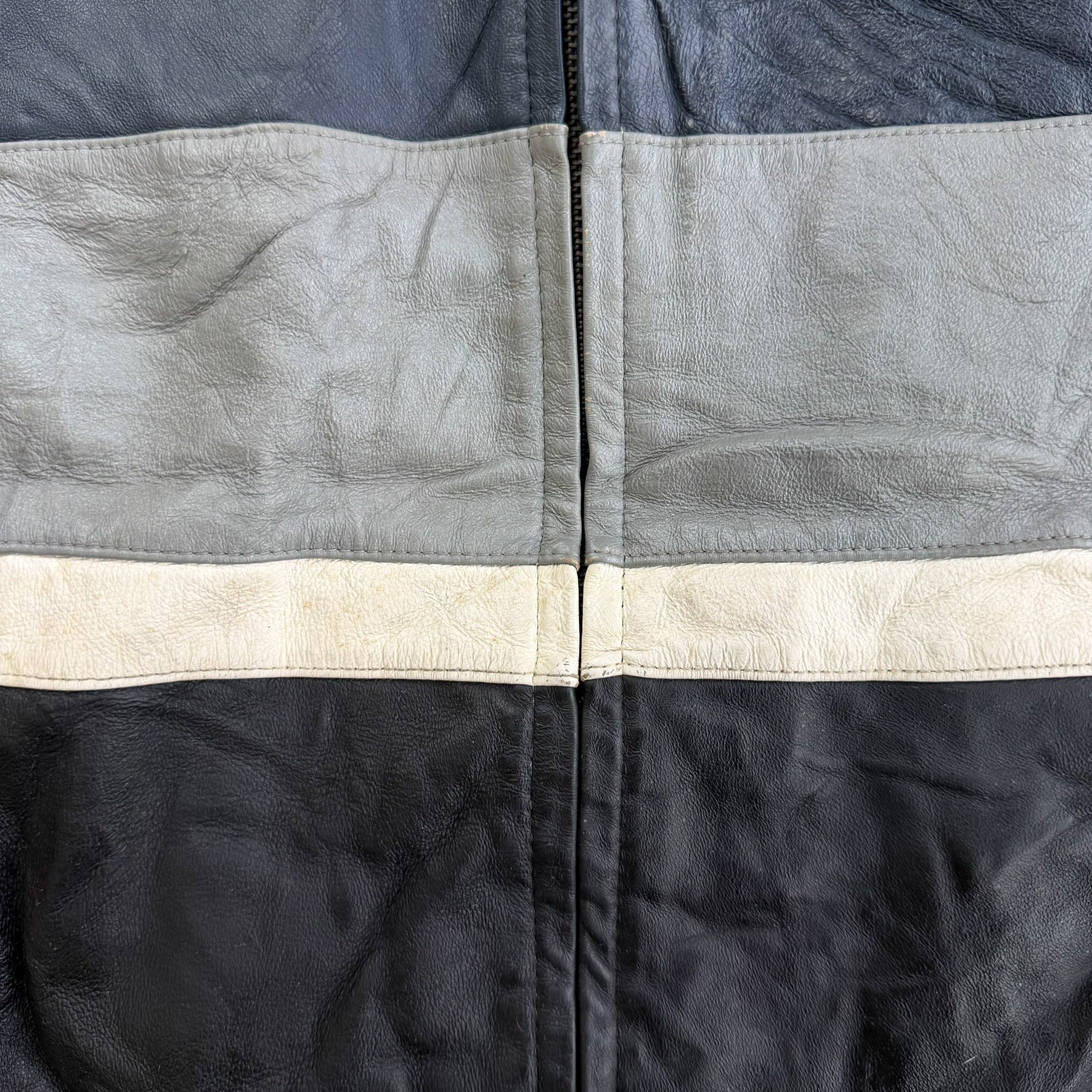 J- Vintage New England Patriots NFL Embroidered Logo Leather Jackets - XL