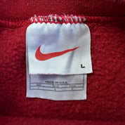 J- Vintage Nike Embroidered Swoosh Made In USA Red Crewneck - L