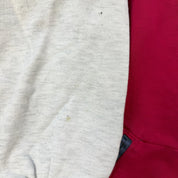 J- Vintage Nike Embroidered Text & Swoosh Henley Hoodie - M