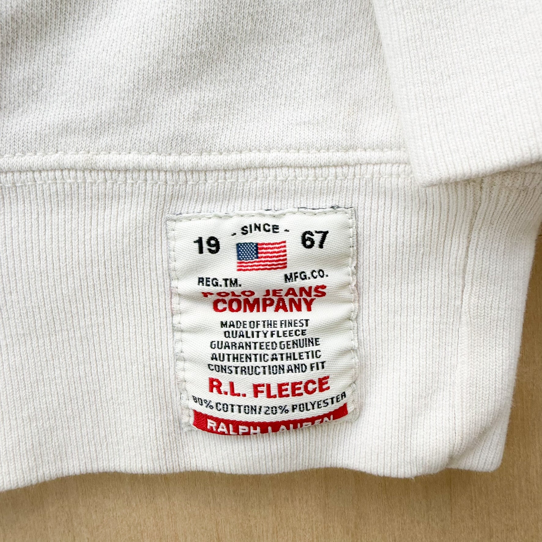 J- Vintage Ralph Lauren Polo Jeans Embroidered Text Crewneck - XL