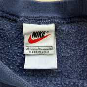 J- Vintage Nike Embroidered Swoosh Made In USA Navy Crewneck - M