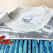 J- Vintage Nascar Dale Earnhardt The Intimidator All Over Print Made In USA Crewneck - 2XL