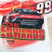 J- Vintage Nascar Carl Edwards Roush Racing Jumbo Print Tee- L