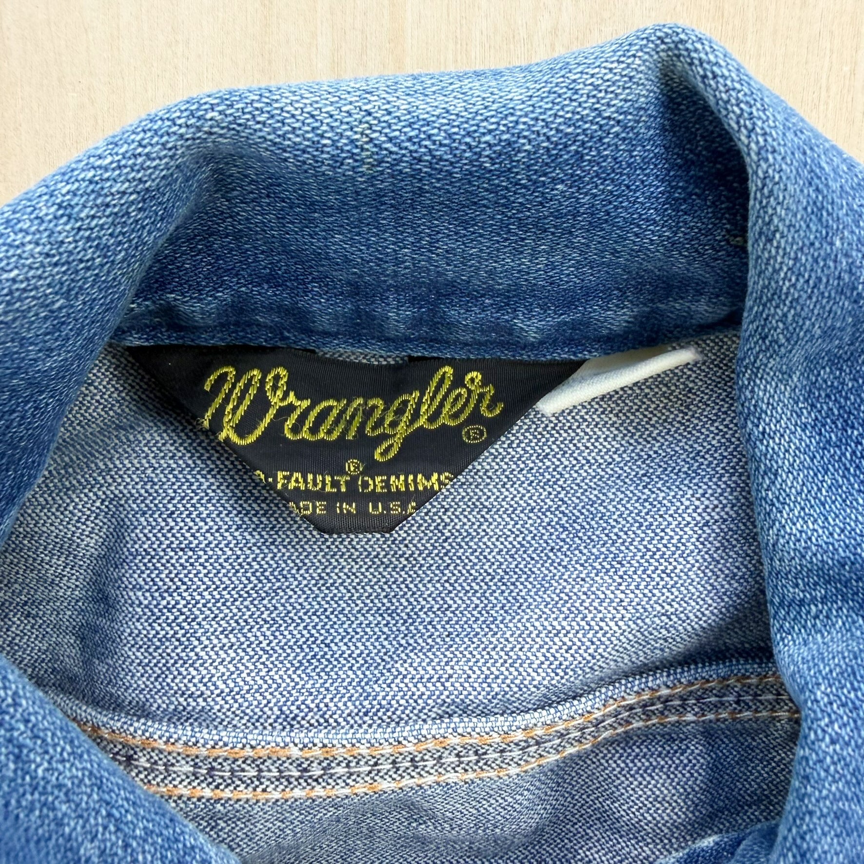 J- Vintage Wrangler No Fault Denim Made In USA Denim Jacket - S