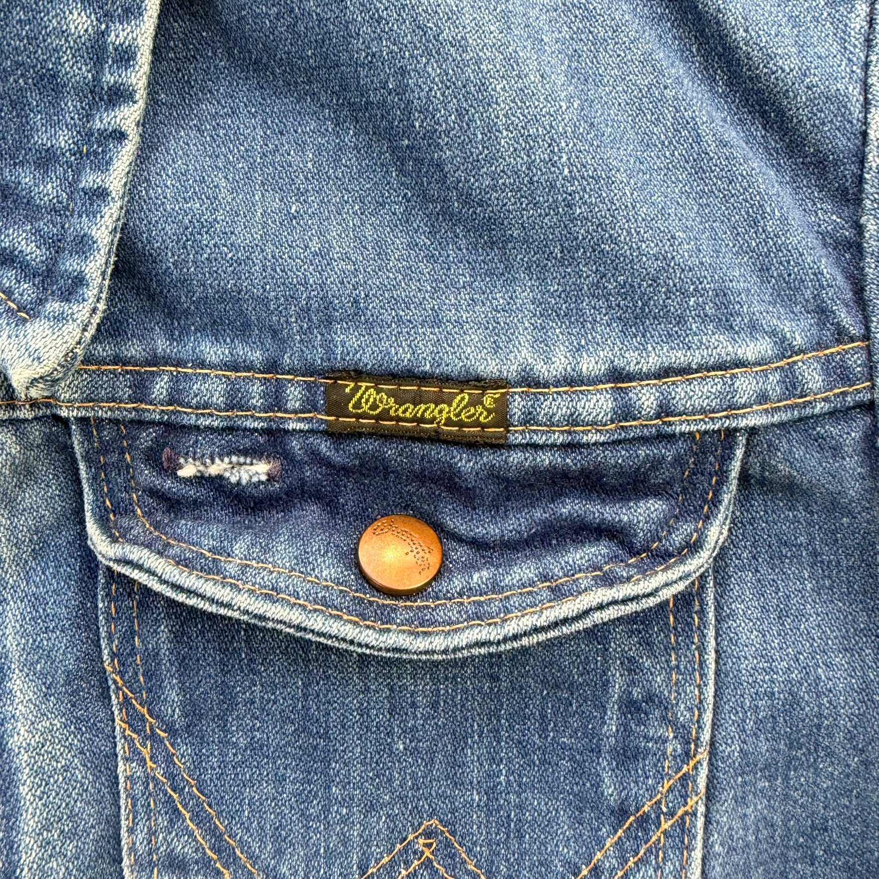 J- Vintage Wrangler No Fault Denim Made In USA Denim Jacket - S