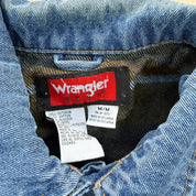 J- Vintage Wrangler Hero Flannel Lined Denim Jacket - M