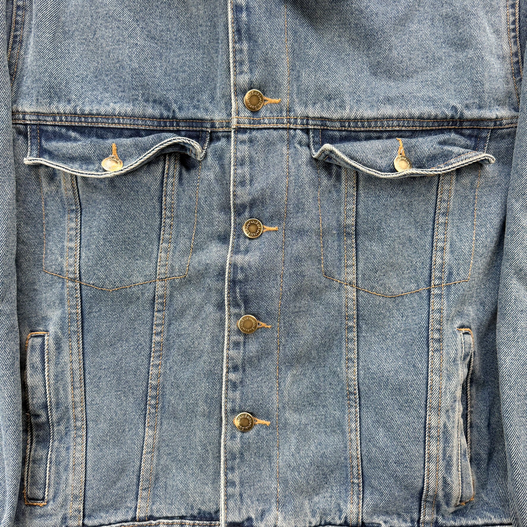 J- Vintage Wrangler Hero Flannel Lined Denim Jacket - M