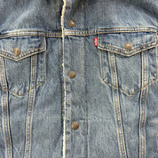 J- Vintage Levi's Sherpa Lined Denim Jacket - L