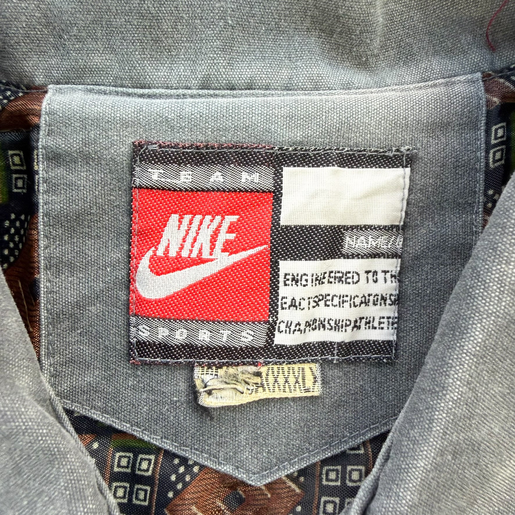 J- Vintage Nike Team Zip Up Bomber Jacket - 3XL