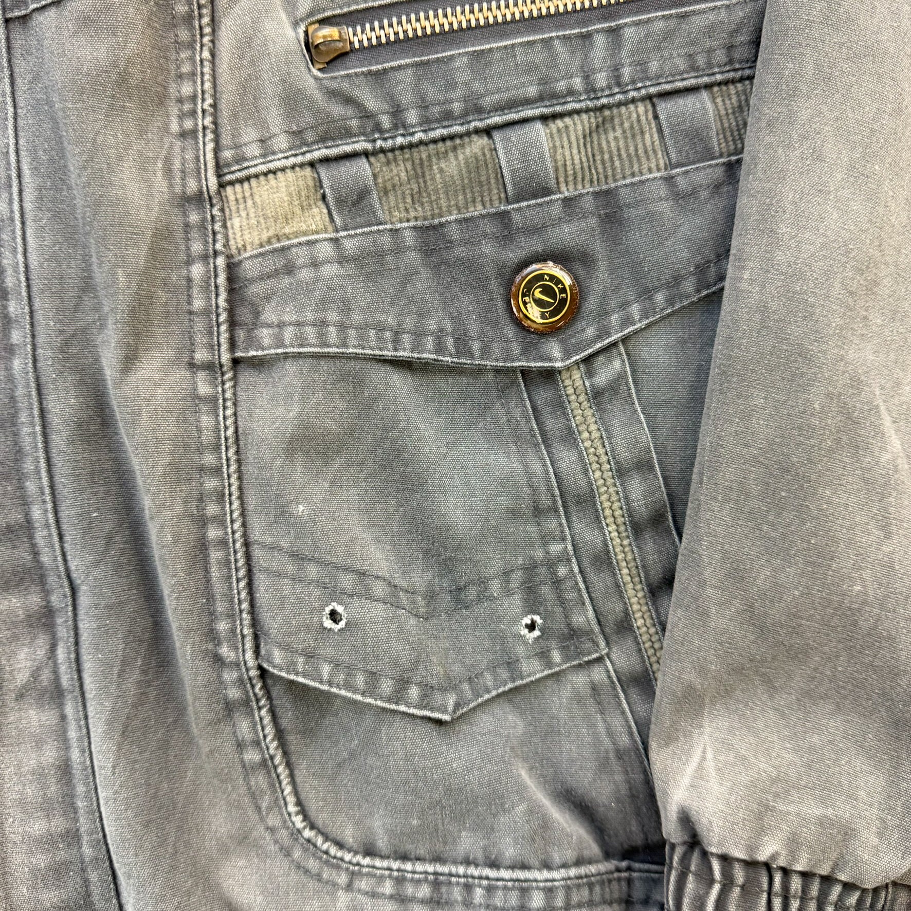 J- Vintage Nike Team Zip Up Bomber Jacket - 3XL