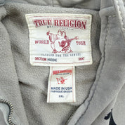 J- Vintage True Religion Logo Zip Up Hoodie - 2XL