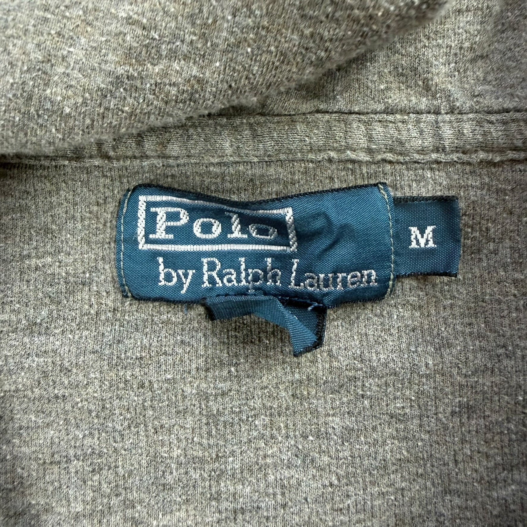 J- Vintage Ralph Lauren Grey Embroidered Zip Up Hoodie - M