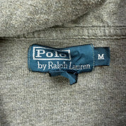 J- Vintage Ralph Lauren Grey Embroidered Zip Up Hoodie - M