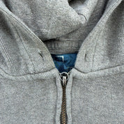 J- Vintage Ralph Lauren Grey Embroidered Zip Up Hoodie - M