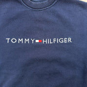 J- Vintage Tommy Hilfiger Embroidered Text & Logo Crewneck - M