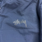 J- Vintage Stussy Fishtail Zip Up Rain Jacket - L