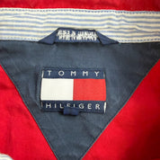 J- Vintage Tommy Hilfiger Red Zip Up Harrington Jacket - 2XL
