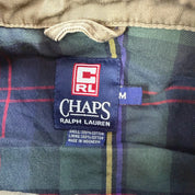 J- Vintage Chaps Ralph Lauren Plaid Lined Zip Up Harrington Jacket - M