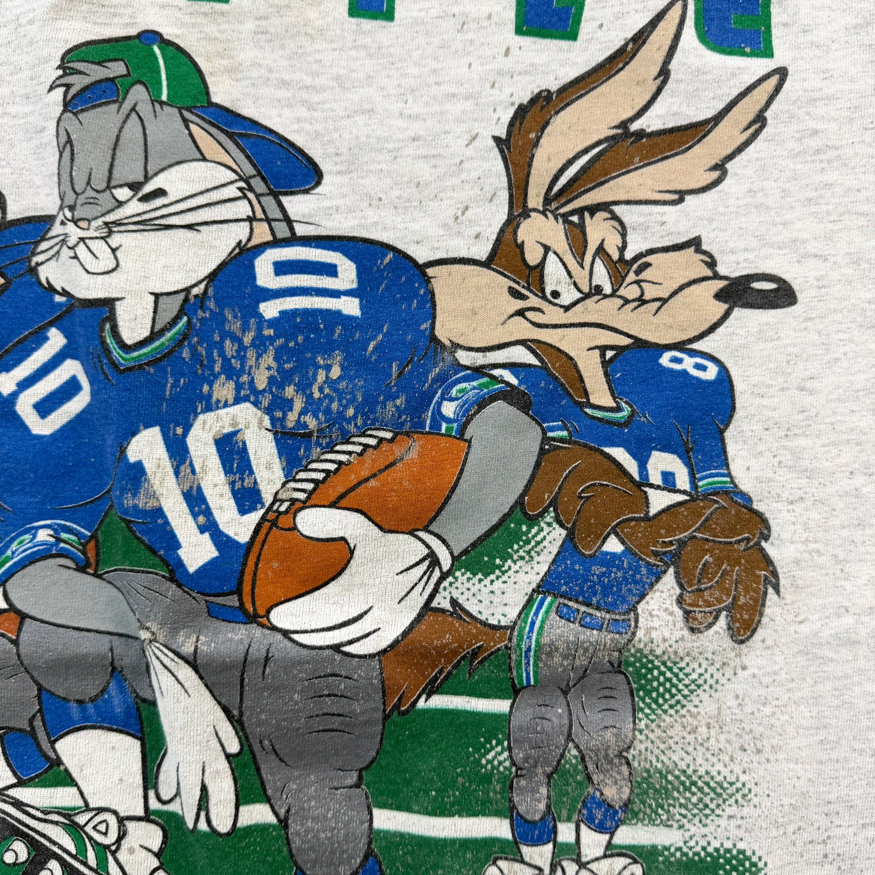 J- Vintage '93 Seattle Seahawks NFL Looney Tunes Graphic Single Stitch Tee - M