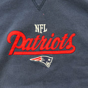 J- Vintage New England Patriots NFL Embroidered Text & Logo Hoodie - XL