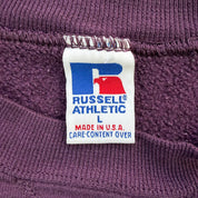 J- Vintage HG Vintage Los Angeles Embroidered Text Burgundy Russell Made In USA Crewneck - L