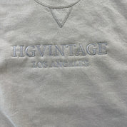 J- Vintage HG Vintage Los Angeles Embroidered Text Tan Russell Made In USA Crewneck - XL