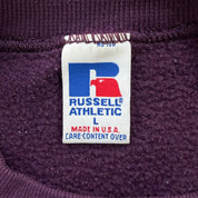J- Vintage HG Vintage New York Embroidered Text Purple Russell Made In USA Crewneck - L