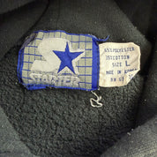 J- Vintage San Jose Sharks NHL Starter Embroidered Chenille Text Hoodie - L