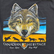 J- Vintage Canadian Heritage Wolf Graphic Made In USA Single Stitch Tee- XL