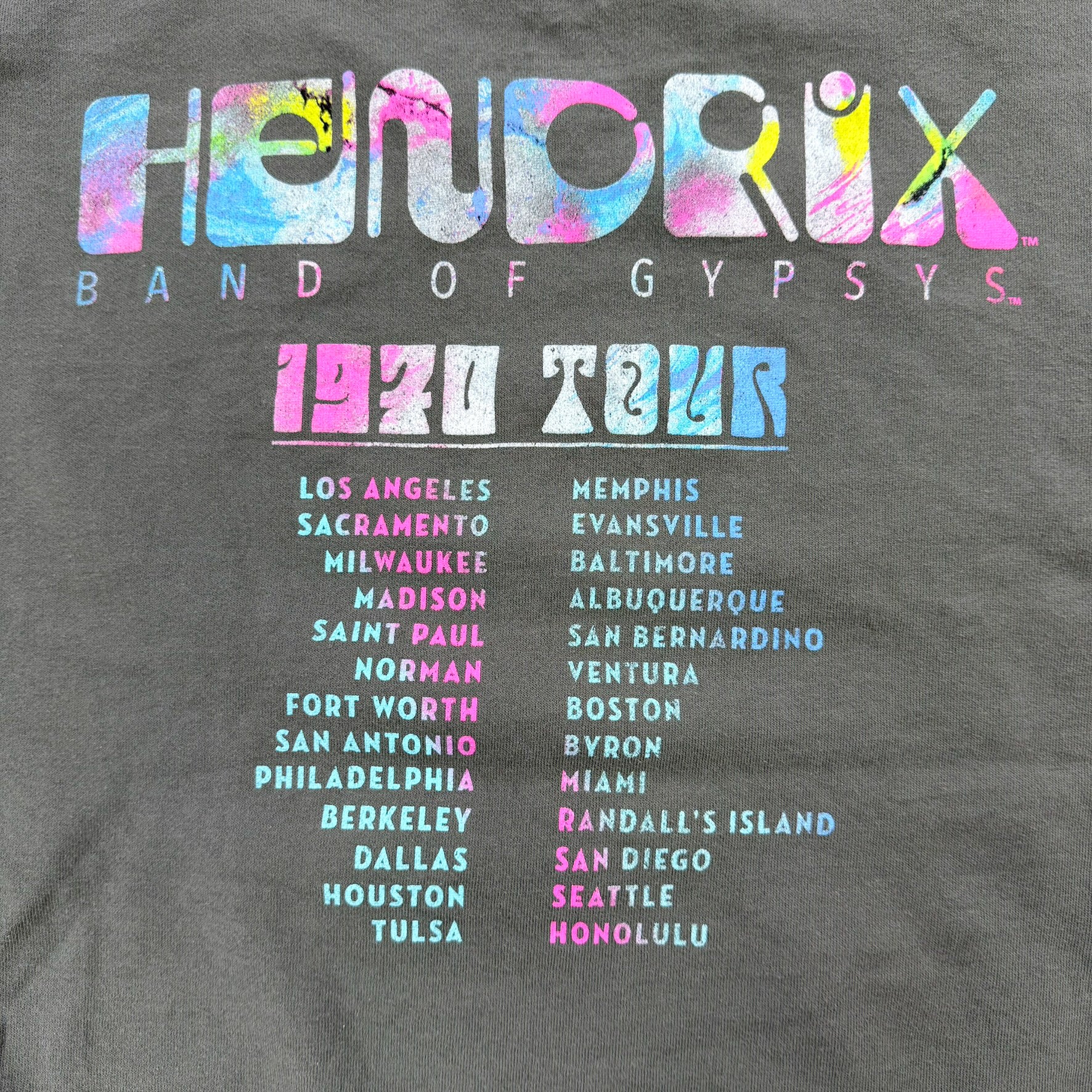 J- Jimi Hendrix Band Of Gypsys Reprint Graphic Crewneck - L