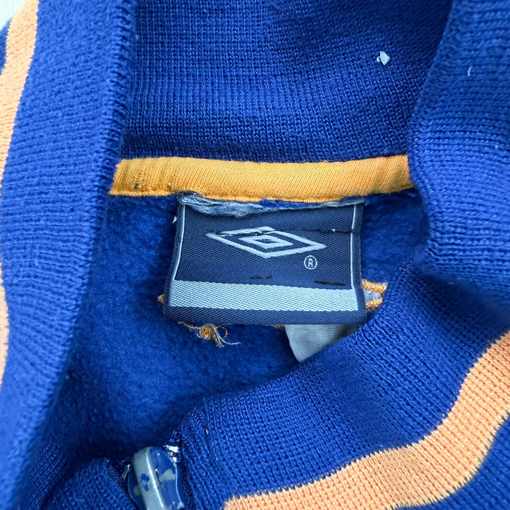 J- Vintage Umbro Embroidered Text & 24 Zip Up Track Jacket - L