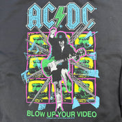 J-  AC/DC Blow Up Your Video Reprint Graphic Crewneck - L