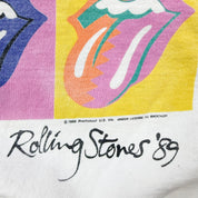 J-  Vintage '89 Rolling Stones Logo Graphic Crewneck - L