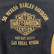 J- Vintage Harley Davidson Las Vegas Made In USA Henley Crewneck - M