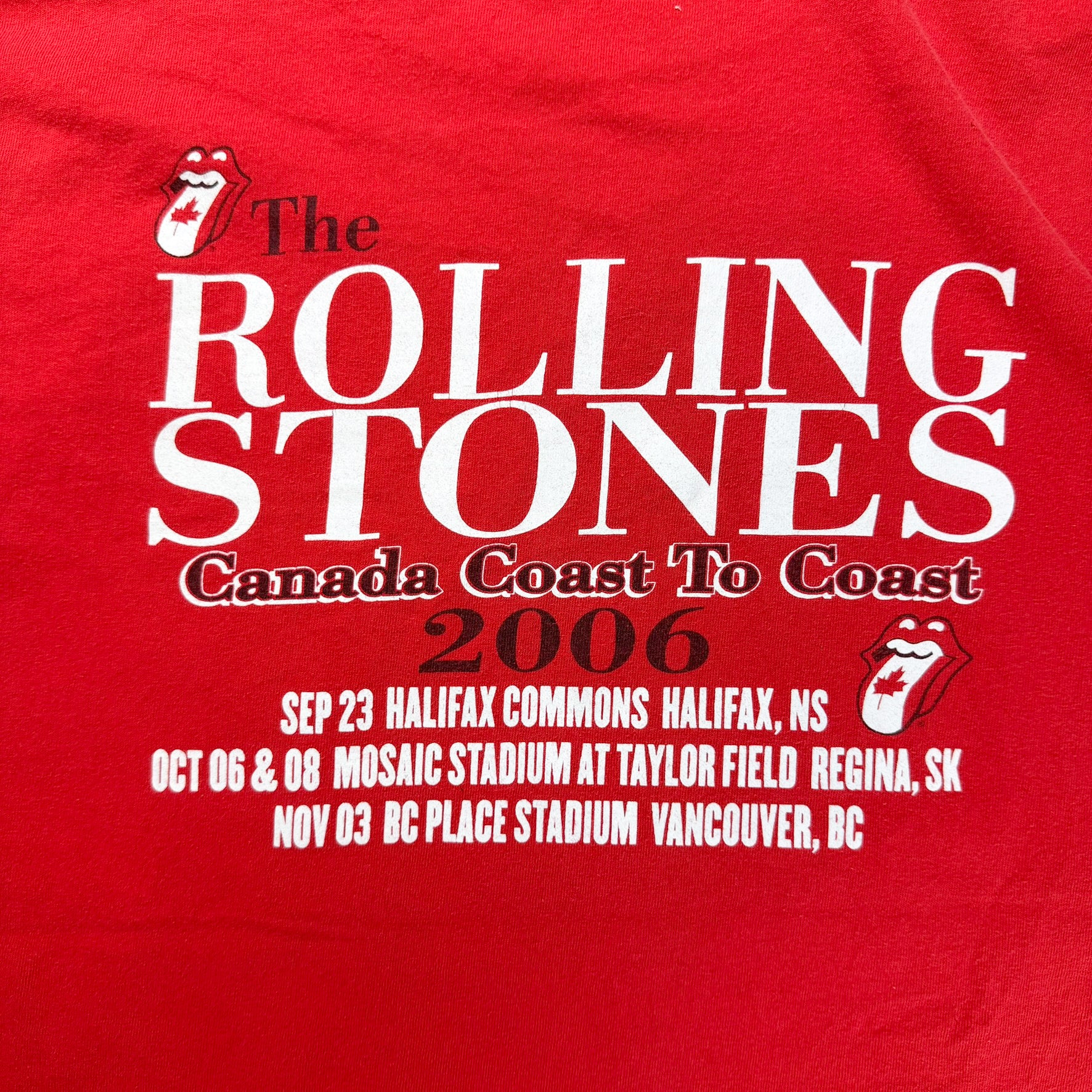 J- Vintage '06 Rolling Stones Canada Coast to Coast Tour Tee - XL