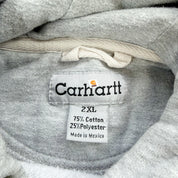 J- Carhartt Embroidered Text Grey Hoodie - 2XL