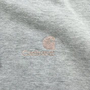 J- Carhartt Embroidered Text Grey Hoodie - 2XL