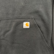 J- Carhartt Nelsen Trucking Embroidered Text Black Hoodie - M