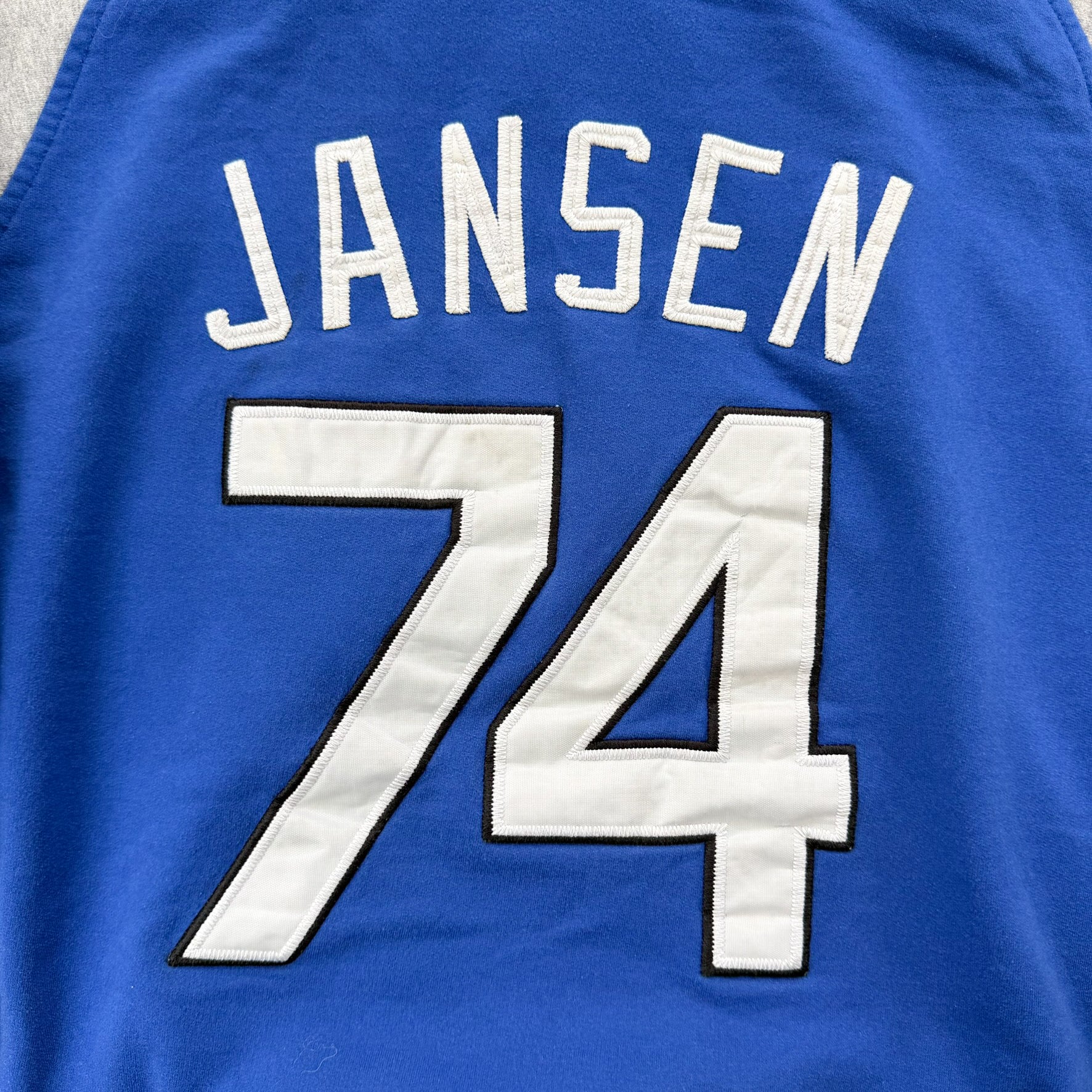 J- Los Angeles Dodgers Jansen 74 MLB Embroidered Hoodie - L