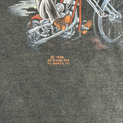 J- Vintage '89 Harley Davidson 3D Emblem A Way Of Life Graphic Made In USA Single Stich Tee - XL