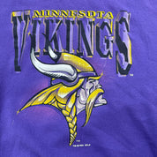 J- Vintage '94 Minnesota Vikings NFL Logo 7 Graphic Made In USA Crewneck - 2XL