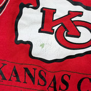 J- Vintage '96 Kansas City Chiefs NFL Nutmeg Graphic & Text Crewneck - 2XL