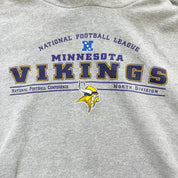 J- Vintage Minnesota Vikings NFL Logo & Text Hoodie - XL