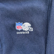 J- Vintage Dallas Cowboys NFL Starter Embroidered Logo Made In USA Quarter Zip Polar Fleece - L