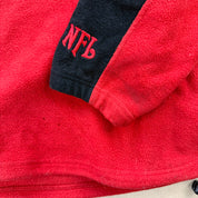 J- Vintage Atlanta Falcons NFL Embroidered Logo Quarter Zip Polar Fleece - 2XL