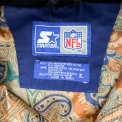 F- Vintage Chicago Bears NFL Starter Zip Up Heavy Winter Jacket