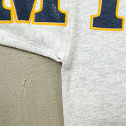F- Vintage University Of Michigan Wolverines Made In USA Text & Logo Lee Crewneck