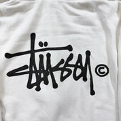 F- Vintage Stussy Text Made In USA Zip Up Hoodie